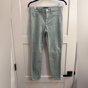 GAP Olive Denim Skinny Jeans